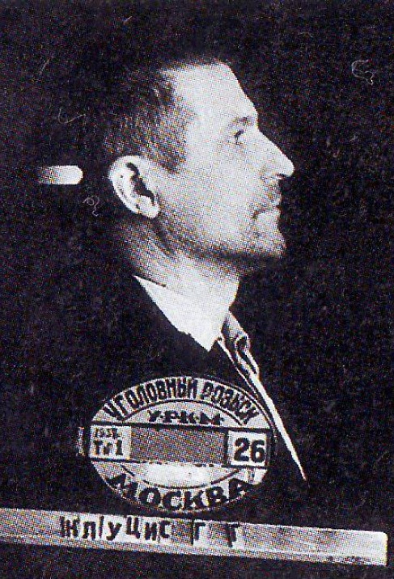 Арестант Густав Клуцис. Январь 1938